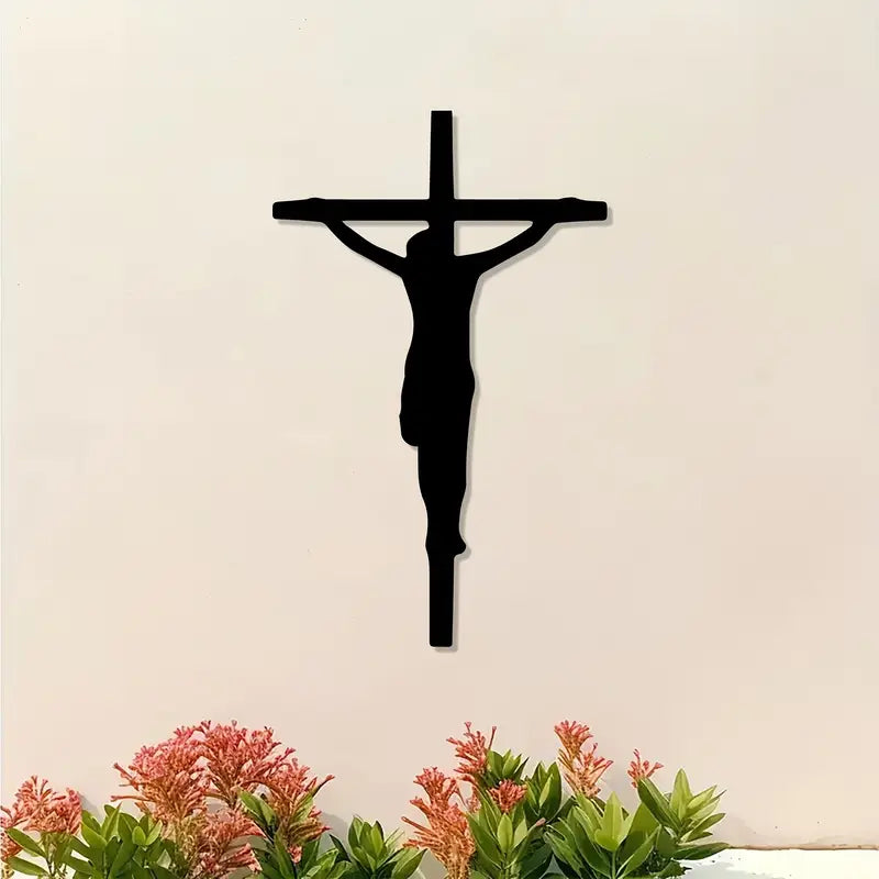 Jesus Cross Black - Christmas & Baptism - For Church or Home