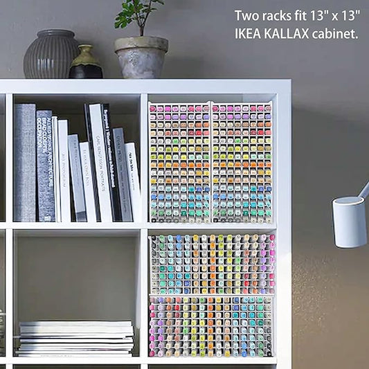 Acrylic Art Marker Storage Rack for 120 Markers Watercolour Brushes Pens Color Pencils Organizer Holder for Desk
