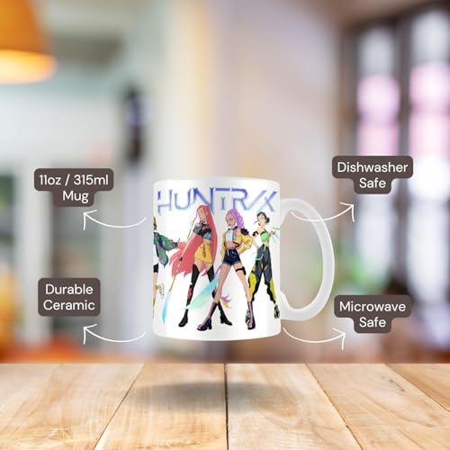 Pyramid International Kpop Demon Hunters Huntrix Girls Coffee Mug - 11oz Ceramic Coffee Mug - Cute Anime Gift for Kids and Fans - Dishwasher and Microwave Safe