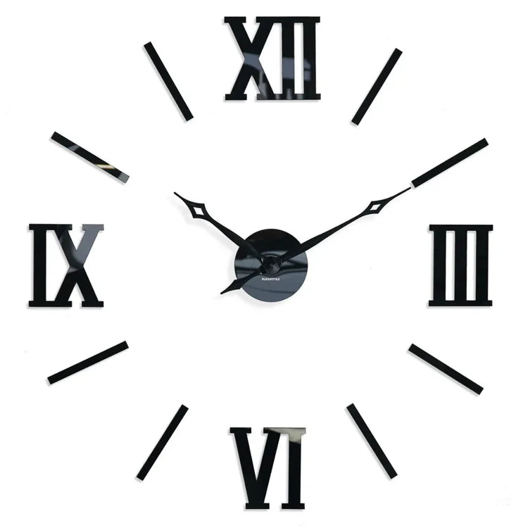 Giant DIY 3D Roman Numeral Wall Clock | Modern Acrylic Clock