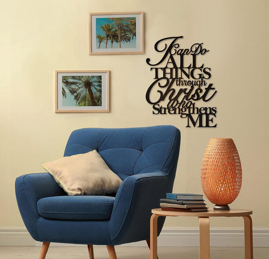 Bible Verses I Can Do All Things Through Christ - Christian Wall Decor 2
