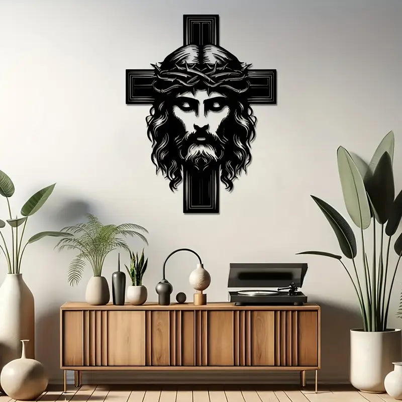 Jesus Christ and Cross - Christian Home Decal 3