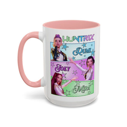 Huntrix Kpop Demon Hunters Inspired Coffee Mug, Rumi Zoey Mira Design, Gift for Kpop Fans Unique Mug, Ceramic Mug, Tea Cup