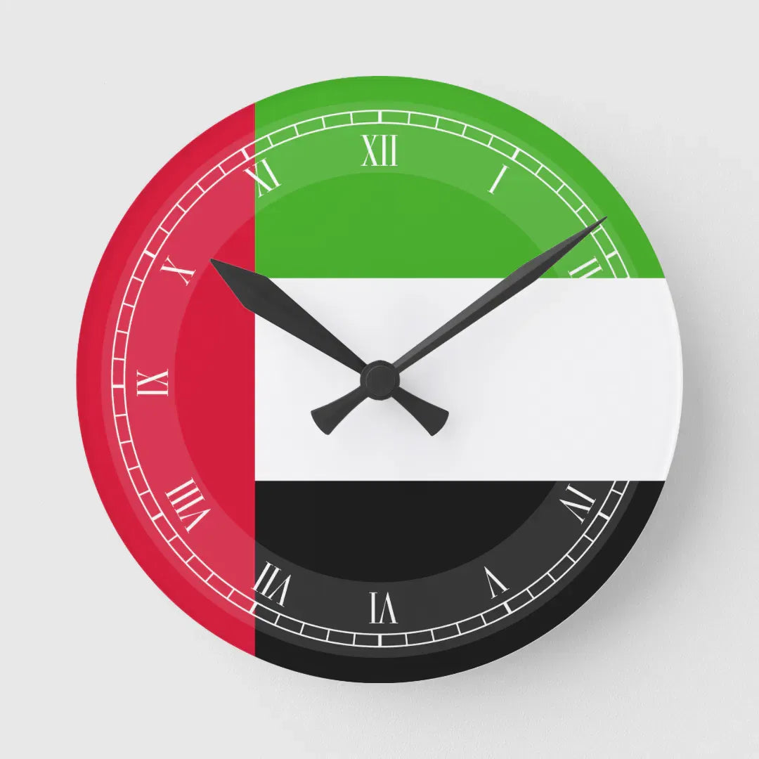 Dubai Round Wall Clock | Minimal White Wall Clock | Modern Home & Office Decor