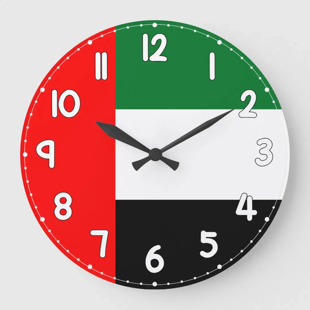 Dubai Round Wall Clock | Minimal White Wall Clock | Modern Home & Office Decor