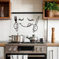 Fork & Knife With Smiley Face - Beautiful Kitchen Wall Decal - Best For Home & Restaurant