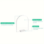 Clear Acrylic Arch Table Signs with Stands