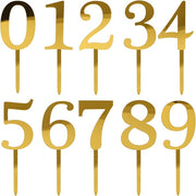 0-9 Number For Cake Topper, Shiny Acrylic Number Cake Toppers Cake Decorations Birthday Party Cake Topper for Birthday Party Wedding Anniversary