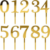 0-9 Number For Cake Topper, Shiny Acrylic Number Cake Toppers Cake Decorations Birthday Party Cake Topper for Birthday Party Wedding Anniversary
