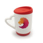 White Ceramic Mug with Silicone Lid & Base – Durable, Spill-Proof, and Stylish Drinkware