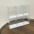 Clear & Mirror Acrylic Display Boxes with Lids - Transparent Organizer Cases for Dolls, Figurines, Collectibles - Stackable Storage Boxes with Open Front, Dustproof Protection - Ideal for Home, Office, Store, or
