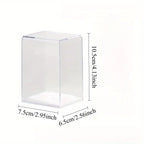 Clear & Mirror Acrylic Display Boxes with Lids - Transparent Organizer Cases for Dolls, Figurines, Collectibles - Stackable Storage Boxes with Open Front, Dustproof Protection - Ideal for Home, Office, Store, or