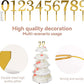 0-9 Number For Cake Topper, Shiny Acrylic Number Cake Toppers Cake Decorations Birthday Party Cake Topper for Birthday Party Wedding Anniversary