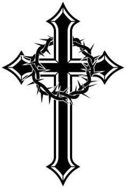 Jesus Cross 2 - Christmas & Baptism - For Church & Home Decal