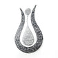 Ayatul Kursi Calligraphy Tulip Shaped Shiny Acrylic Islamic Wall Art