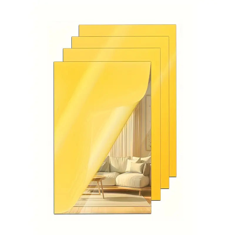 4 Pieces Of Mirrored Acrylic Sheets | Reflective Mirror Board Laser Board Surface Panel |&nbsp; Suitable For Home &amp; Commercial Use