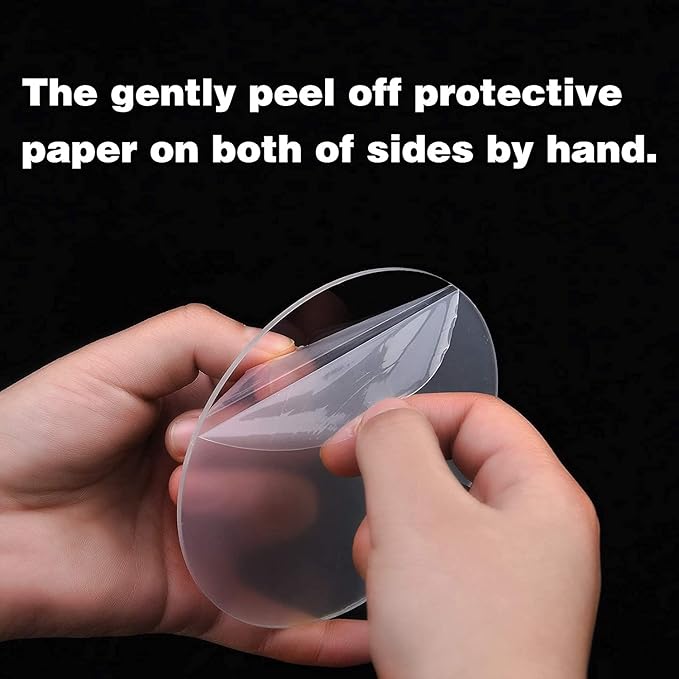 Transparent Circle Acrylic Sheet 16 pcs for decoration for home, office, shops wall and table decor