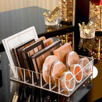 Acrylic Cosmetic Storage Display Boxes, Makeup Organizer 7-Compartment Storage For Eyeshadow, Contour Kits, Blush For Dresser & Vanity