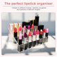 40-Slot Clear Acrylic Lipstick Holder – Makeup Organizer &amp; Display Stand