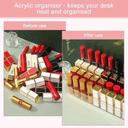 40-Slot Clear Acrylic Lipstick Holder – Makeup Organizer &amp; Display Stand