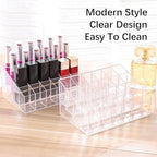 40-Slot Clear Acrylic Lipstick Holder – Makeup Organizer &amp; Display Stand