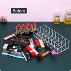 Lipstick Organizer for Vanity,Acrylic Clear Chapstick Lip Gloss Balm Roller Ball Bottle Holder with 24 Slots