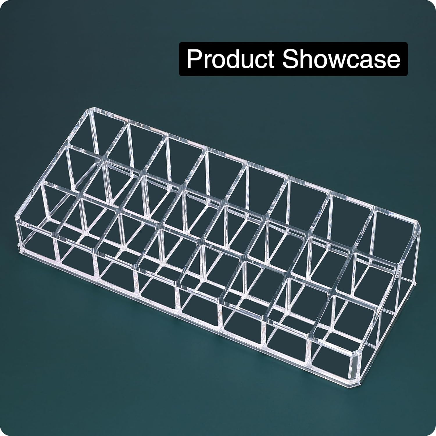 Lipstick Organizer for Vanity,Acrylic Clear Chapstick Lip Gloss Balm Roller Ball Bottle Holder with 24 Slots