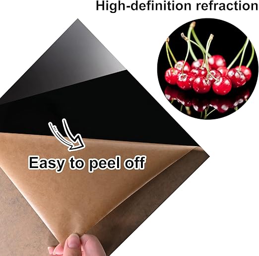 Black Acrylic Sheets, 2 Pcs | Black Plexiglass Sheets, Black Plasitc Board with Protective Paper for DIY Project, Craft, Picture Frames, Sign, Weding invitaton