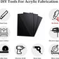 Black Acrylic Sheets, 2 Pcs | Black Plexiglass Sheets, Black Plasitc Board with Protective Paper for DIY Project, Craft, Picture Frames, Sign, Weding invitaton