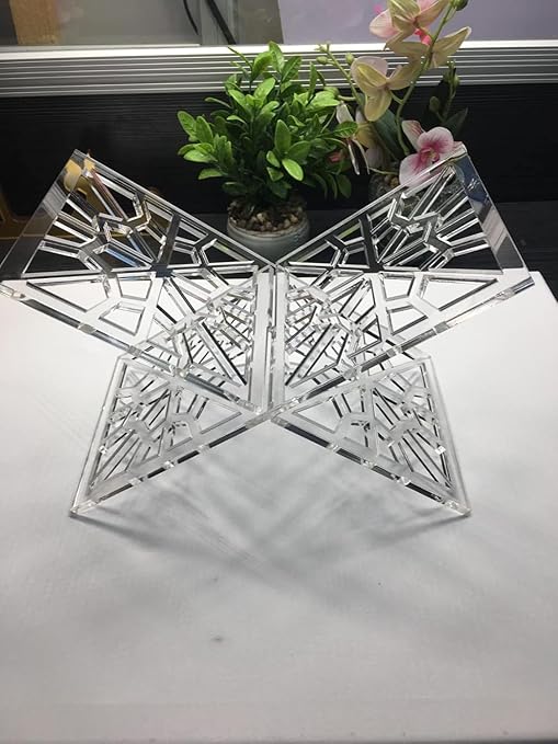 Holy Quran Stand X-shaped Clear Display Easel Mini Clear Acrylic Book Stand For Open and Closed