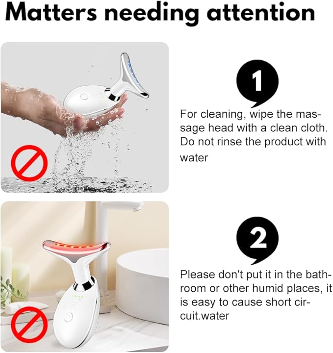 Neck & Face Sculpting Massager – 3 Color Light Modes & Vibration | Double Chin Remover & Skin Tightening Device