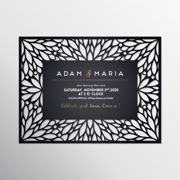 Ornate Laser-Cut Wedding Invitation Plaque