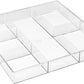 6-Section Clear Acrylic Drawer Organizer – Multipurpose Storage Divider for Home, Office & Vanity
