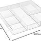 6-Section Clear Acrylic Drawer Organizer – Multipurpose Storage Divider for Home, Office & Vanity