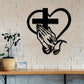 Jesus Hand With Cross and Hearts - Christians Home Decal