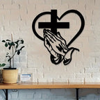 Jesus Hand With Cross and Hearts - Christians Home Decal