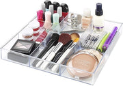 6-Section Clear Acrylic Drawer Organizer – Multipurpose Storage Divider for Home, Office & Vanity