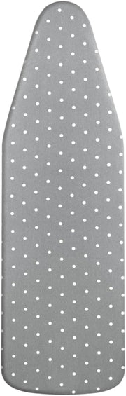 Extra Large Ironing Board Cover | 100% Cotton Top with Thick Padding | Scorch & Heat Resistant | Easy Fit Drawstring Design (Gray Dot, XXL)