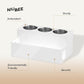 White Acrylic Hair Tool Organizer – Blow Dryer & Styling Holder for Bathroom Countertop & Vanity Storage