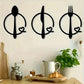 Spoon, Knife and Fork With heart - Beautiful Kitchen Wall Decal - Best For Gifting
