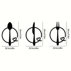 Spoon, Knife and Fork With heart - Beautiful Kitchen Wall Decal - Best For Gifting