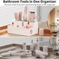 White Acrylic Hair Tool Organizer – Blow Dryer & Styling Holder for Bathroom Countertop & Vanity Storage