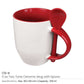 Two-Tone Ceramic Mug with Spoon – 11 oz Coffee & Tea Cup