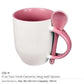 Two-Tone Ceramic Mug with Spoon – 11 oz Coffee & Tea Cup