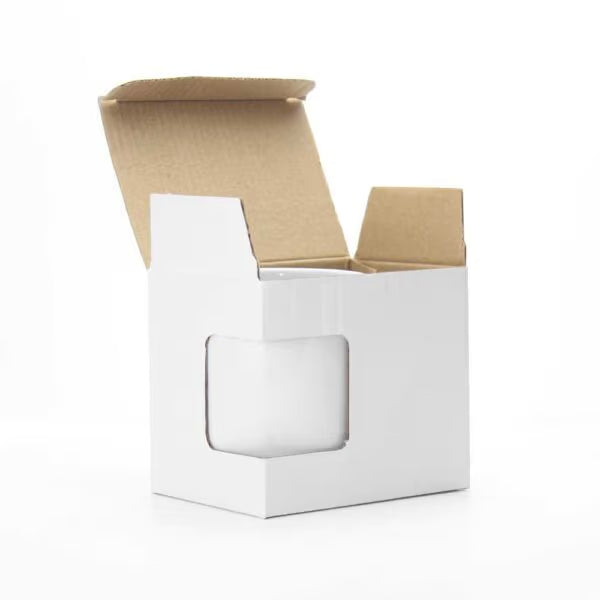 White Sublimation Ceramic Mug with Gift Box – 11 oz Blank Coffee Cup for Printing