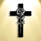 Jesus Cross With Rose Christian Home Decor, Christmas & Baptism Gift