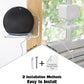 Acrylic Small Wall Shelf Set of 3 for Security Cameras, Speakers, Baby Monitors & More - 4'' Universal Adhesive Shelf Easy to Install No Drill, with Cable Clips (Clear)