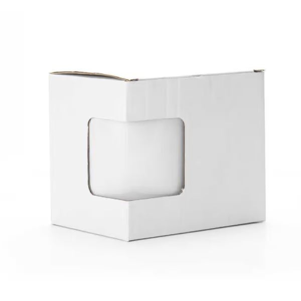 White Sublimation Ceramic Mug with Gift Box – 11 oz Blank Coffee Cup for Printing