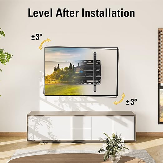 Full Motion TV Wall Mount for 32–65 Inch TVs | Swivel, Tilt & Extend Dual Arm TV Bracket | Heavy Duty Articulating Wall Mount for LED, LCD, 4K & Smart TVs