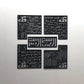 4 Quls Kufic Bismillah, Surah Al-Falaq, An-Nas, Al-Ikhlas, Al Kafirun Acrylic Islamic Wall Art